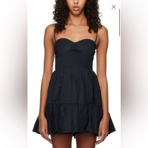 NWT STAUD mini Landry dress - black